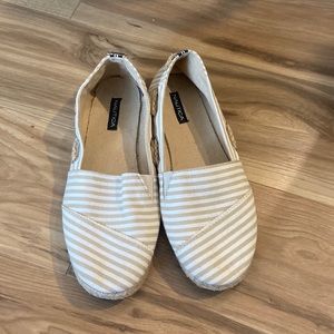 Nautica striped flat boat shoes